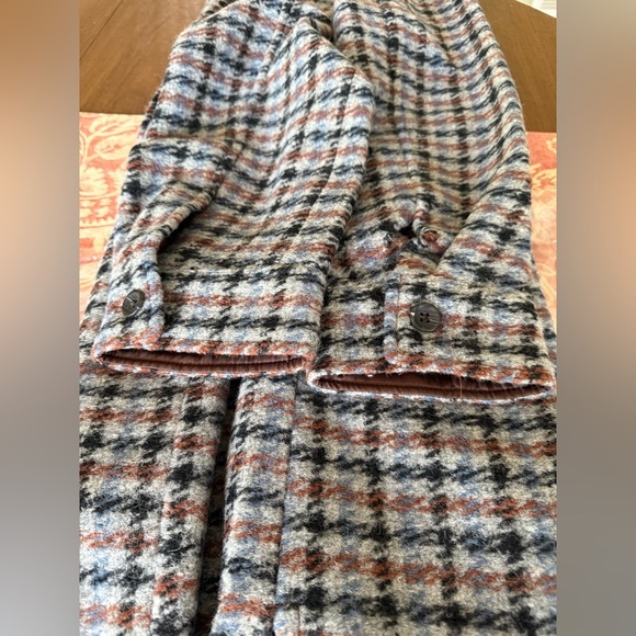 NWT GAP Plaid Unlined Wool Blend Shacket Jacket SZ L Brown Blue Gray Black - Picture 13 of 14